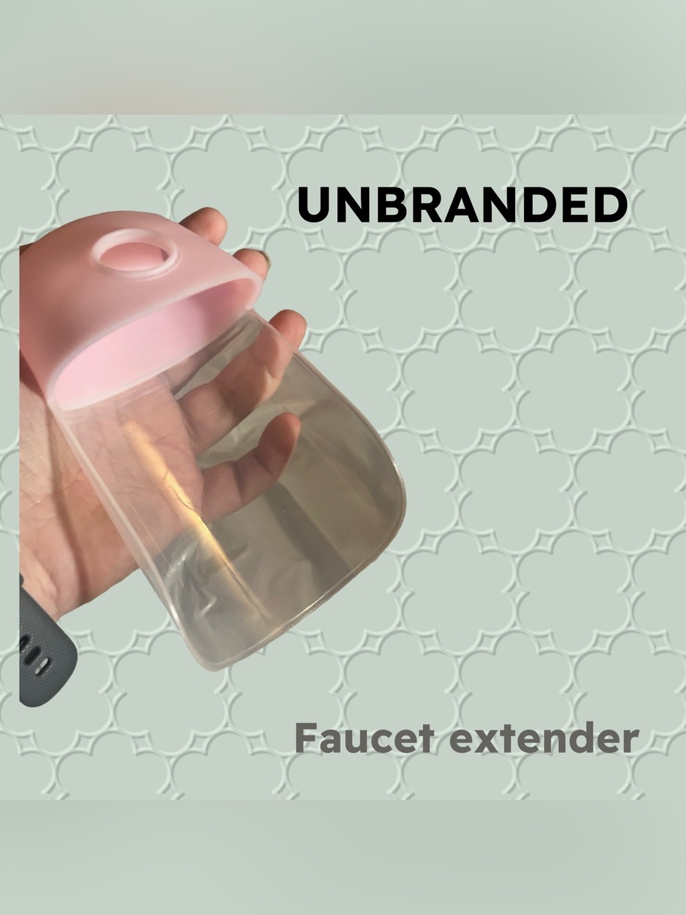 ✌️FAIR UNBRANDED | 1X Pink & Transparent Plastic Faucet Extender - Bath & Sink